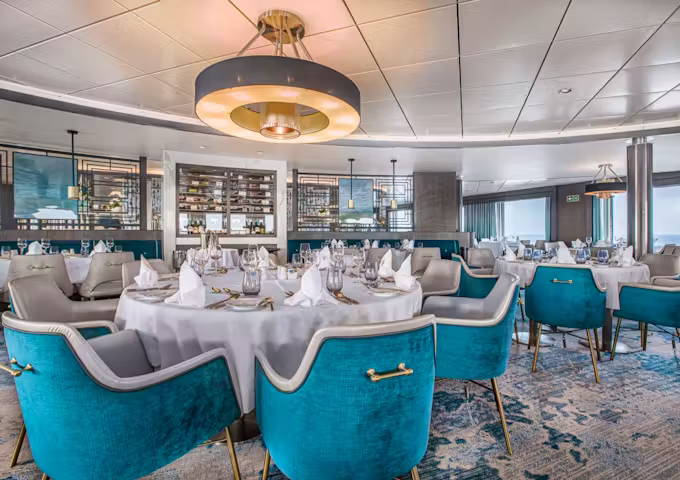 Beagle Restuarant onboard Ocean Victory, Antarctic vessel, Antarctica