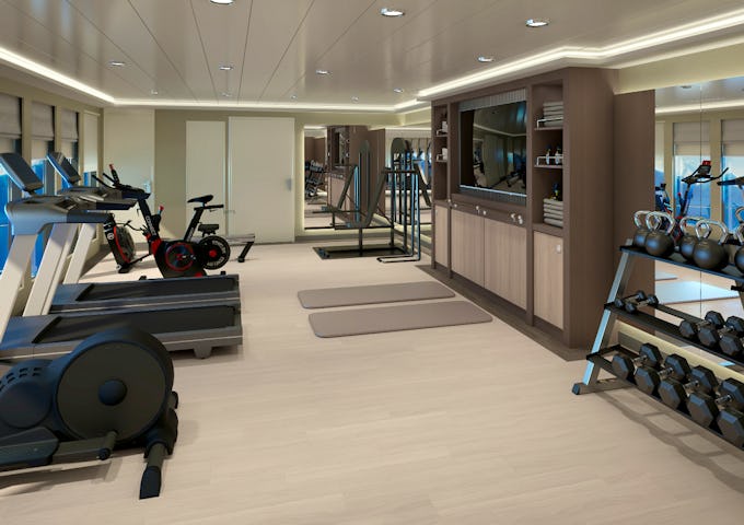 An artistic rendering of the gym on the Magellan Discoverer