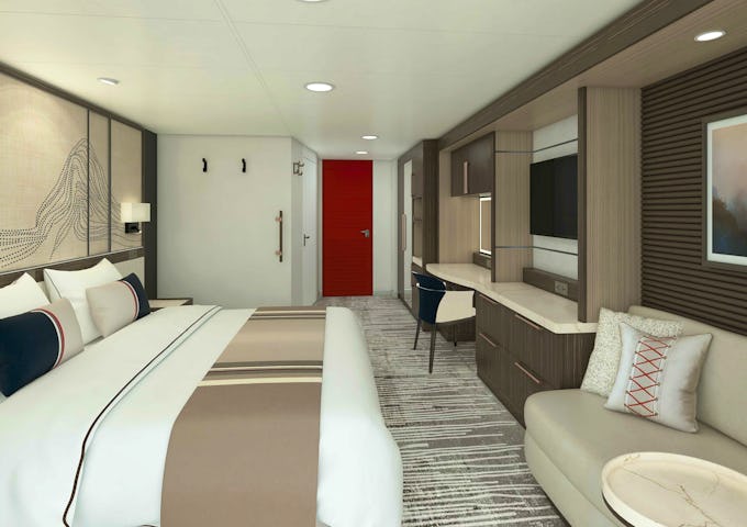 An artistic rendering of a cabin on the Magellan Discoverer
