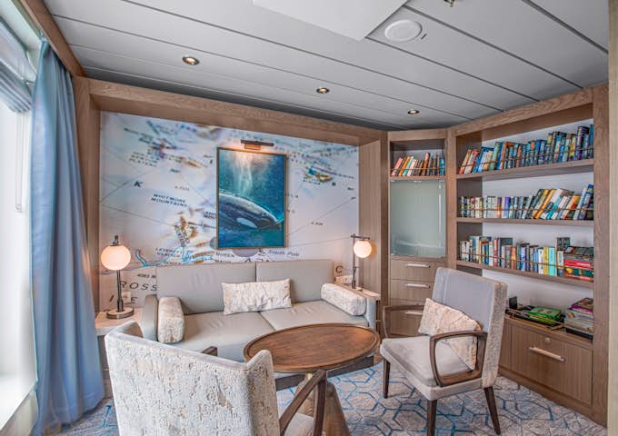 Library on Ocean Victory, Antarctic cruise ship, Antarctica
