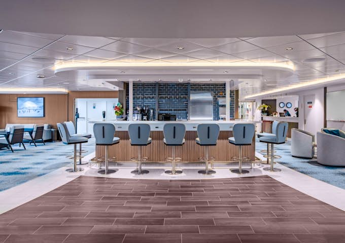 Nordic Bar Lounge on Ocean Victory, Antarctic cruise ship, Antarctica