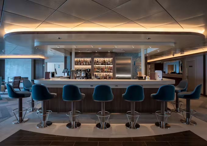 The bar on the Ocean Albatros in Antarctica 