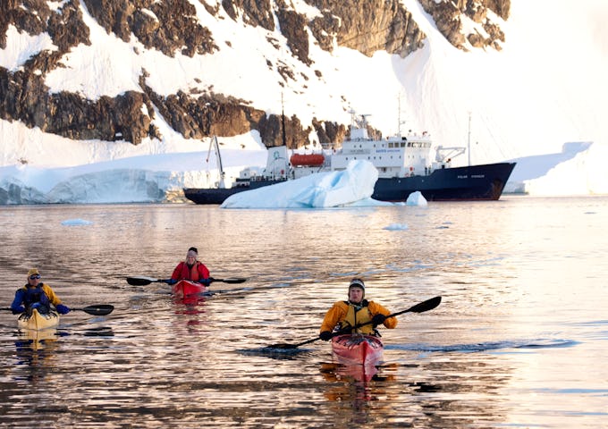 Sunset kayaking, Antarctica