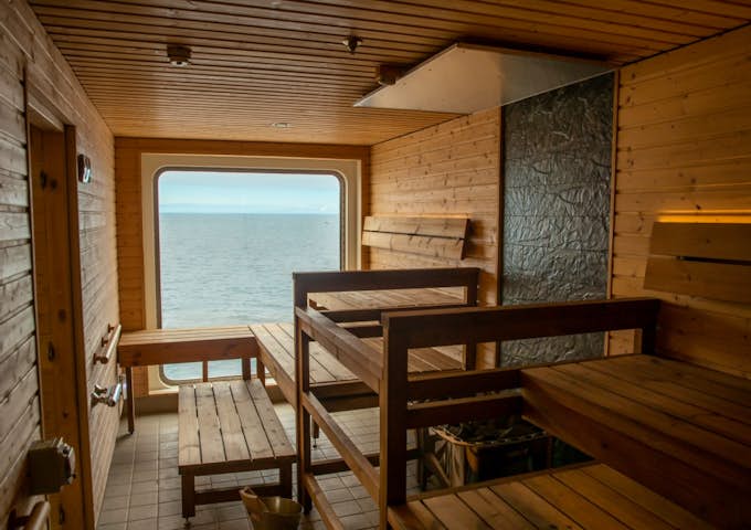 Sauna on the Sylvia Earle