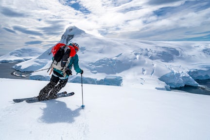 Skier on the Antarctic Peninsula