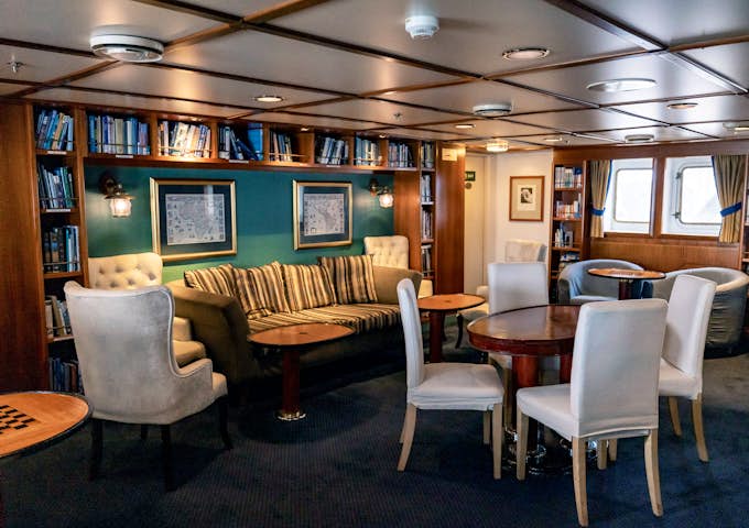 The library on the Expedition ship