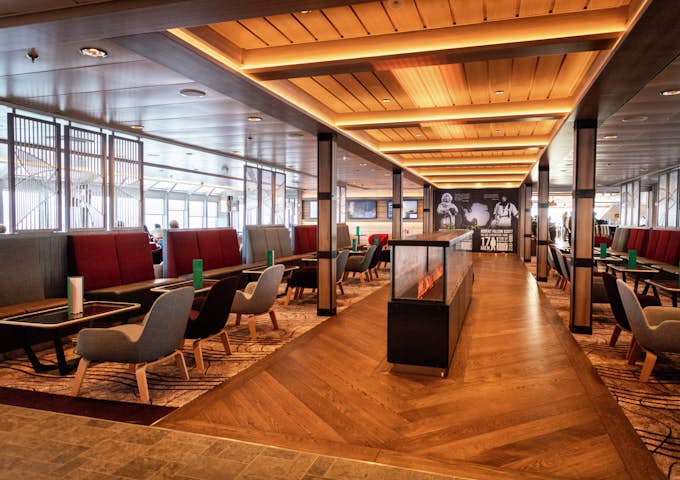 Roald Amundsen's Explorer Lounge in Antarctica 