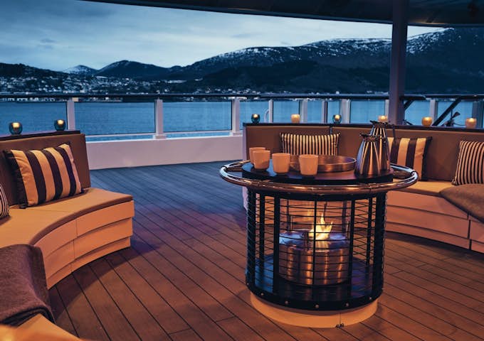 Firepit on the deck of NG Endurance, Antarctic Vessel
