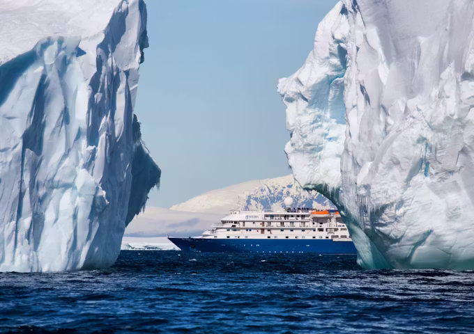 Sea Spirit Antarctic vessel ship in Antarctica