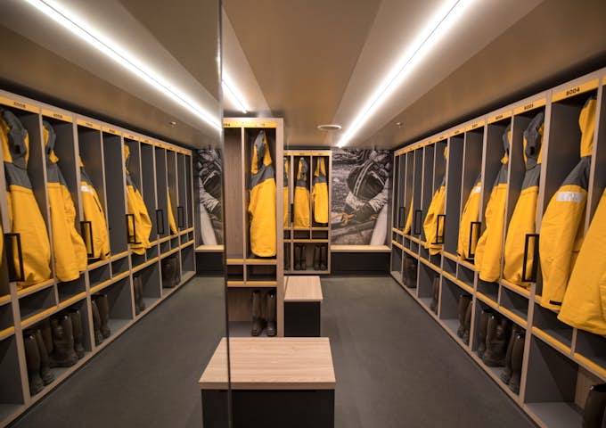 Ready room onboard Ultramarine Antarctic vessel in Antarctica