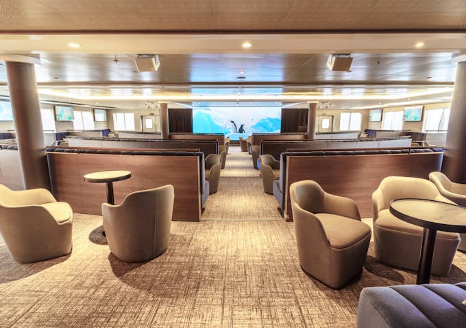 Lecture Theatre onboard Ultramarine Antarctic vessel in Antarctica