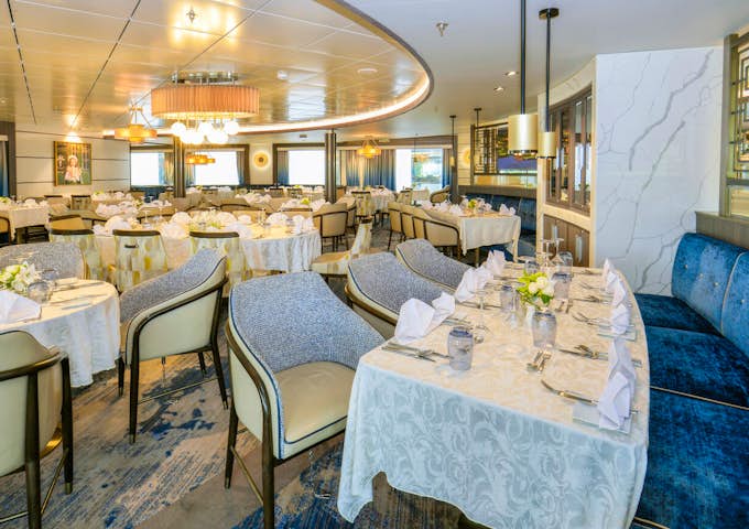 Ocean Explorer, an Antarctic cruise ship's, main dining room