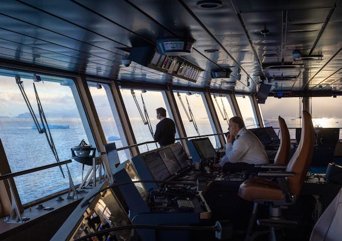 The SH Minerva expedition ship's Bridge