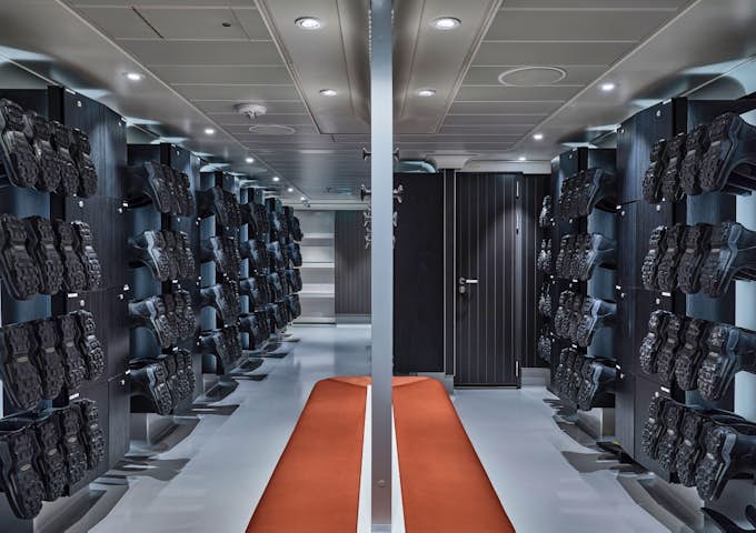 Mud Room onboard SIlver Endeavour, Antarctic Vessel