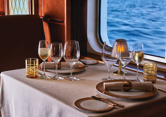 Restaurant onboard Silver Wind, Antarctic vessel
