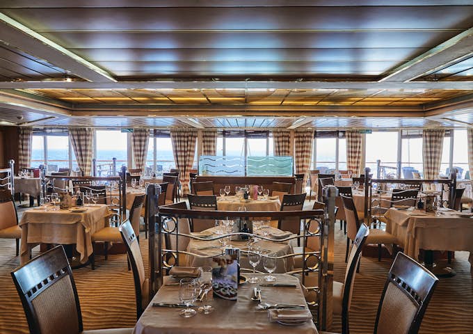 Restaurant onboard Silver Wind, Antarctic vessel