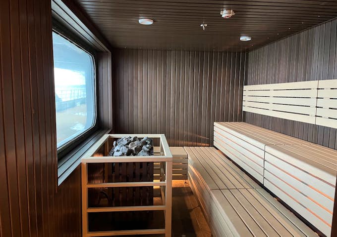 Sauna onboard SH Vega, Antarctic vessel