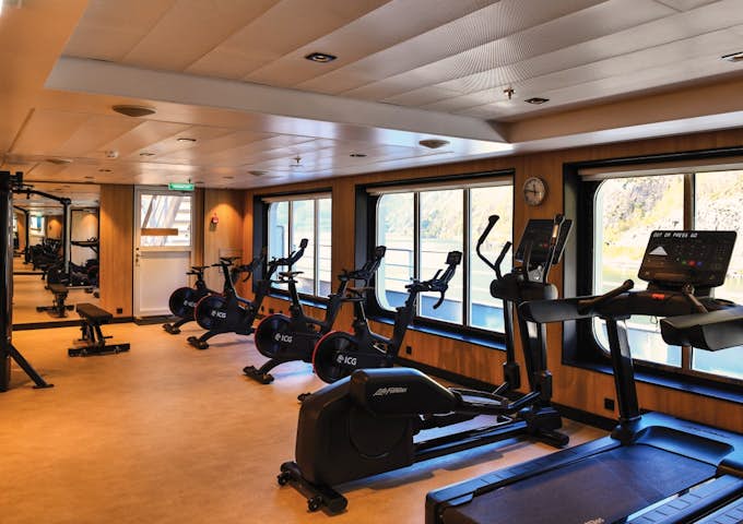 Gym onboard SH Diana, Antarctic vessel