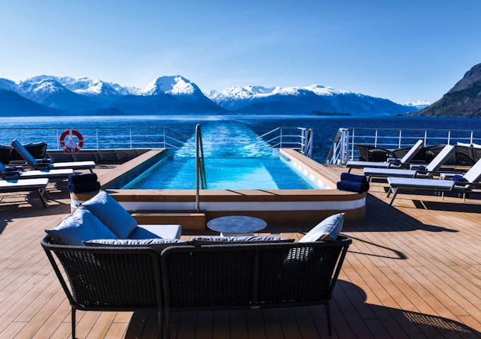 Infinity pool onboard SH Diana, Antarctic vessel