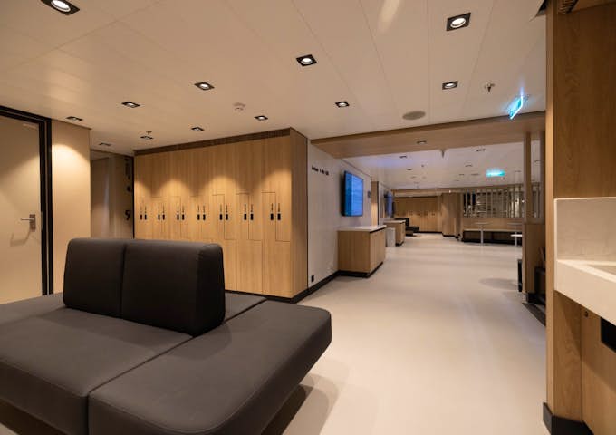 Mudroom onboard SH Diana, Antarctic vessel