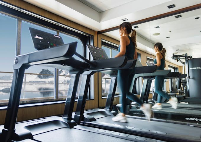 Gym onboard SH Vega, Antarctic vessel