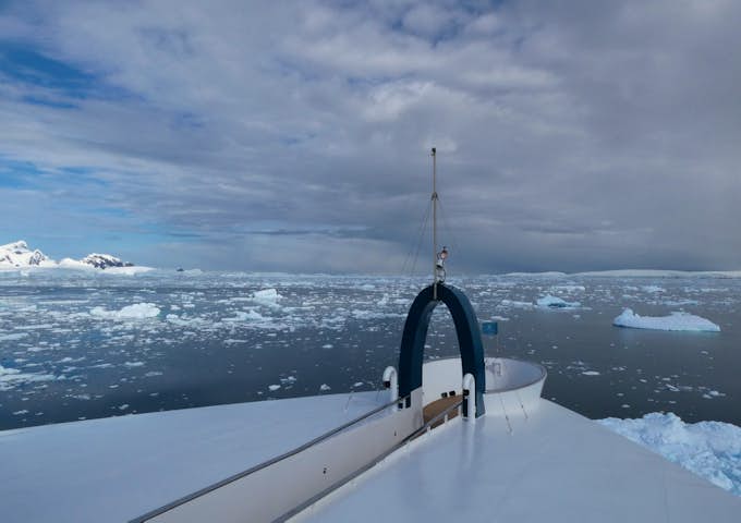 View from the Swan's Nest onboard SH Vega, Antarctic vessel