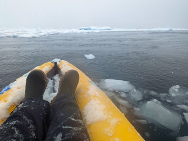 Paddling in Antarctica