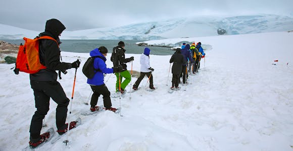 Snowshoeing in Antarctica