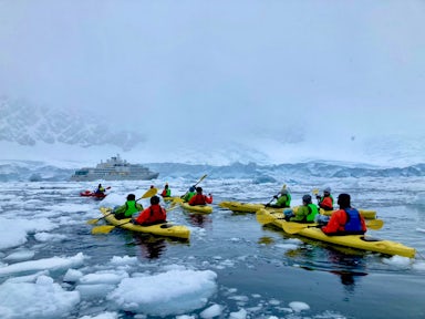 Paddling in Antarctica