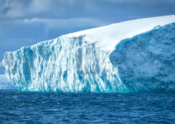 A huge tabular iceberg in Antarctica