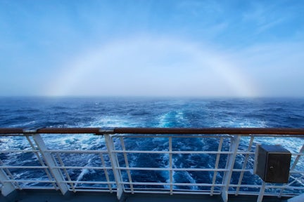 View from ship stern of the Drake Passage