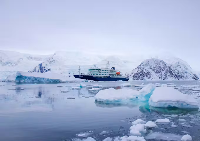 The Hondius ship in Antarctica during November
