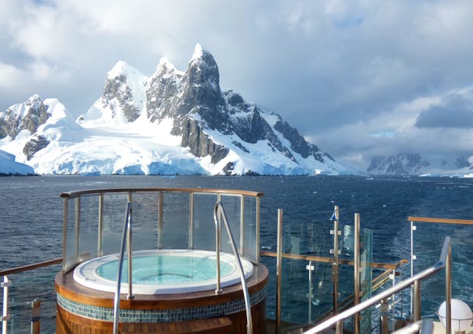 Jacuzzi on deck of Sylvia Earle, Antarctic Vessel