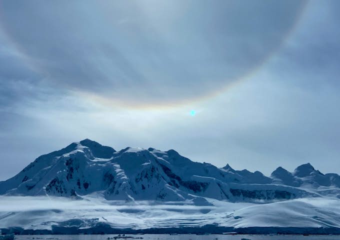 A sun halo over Damoy Point