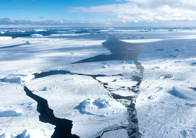 Weddell Sea pack ice from the air