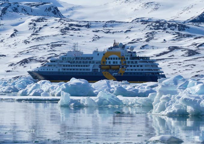 Ultramarine Antarctic vessel in Antarctica